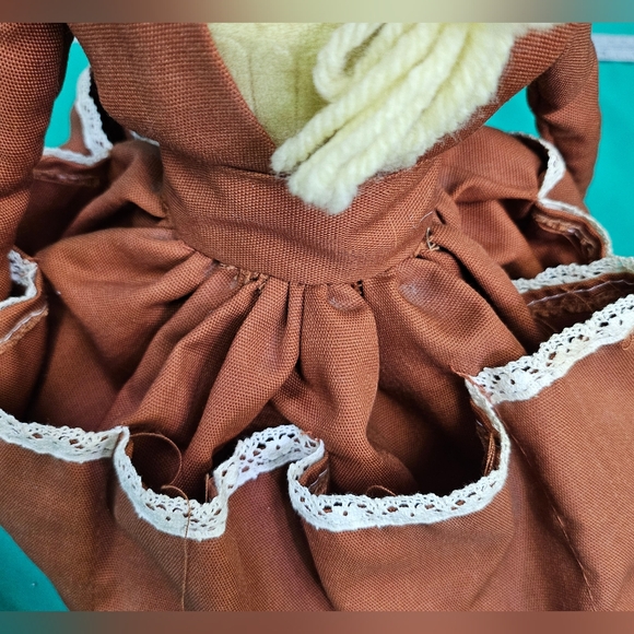 Vtg Handmade Detergent Dish Soap Bottle Doll With Pockets Doorstop‎ Cottagecore - Picture 5 of 8